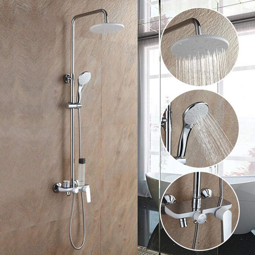 Ensemble de douche blanc pour transformer votre baignoire en un espace de détente absolue
