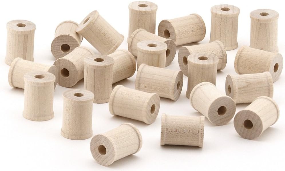 Hygloss Products Wooden Spools for Arts and Crafts – Splinter Free – 1-15/16 Inch, 20 Pieces (9573)