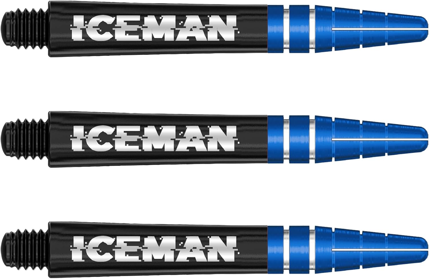 RED DRAGON Gerwyn Price Iceman Nitrotech Ionic Short Black Stems - 2 Sets per Pack (6 Stems in Total)