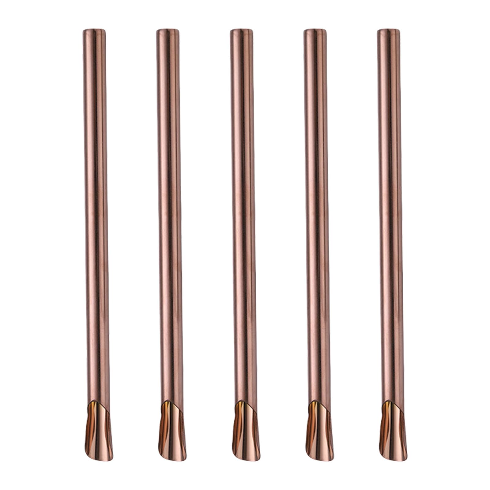 Tsophreniq 5pcs 304Stainless Steel Drink Straw Metal Party Drinking Suitable for Parties and Everyday Use Beverage Set