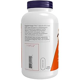 NOW Foods, Super Enzymes, Formulated with Bromelain, Ox Bile, Pancreatin and Papain, Super Enzymes, 270 Capsules