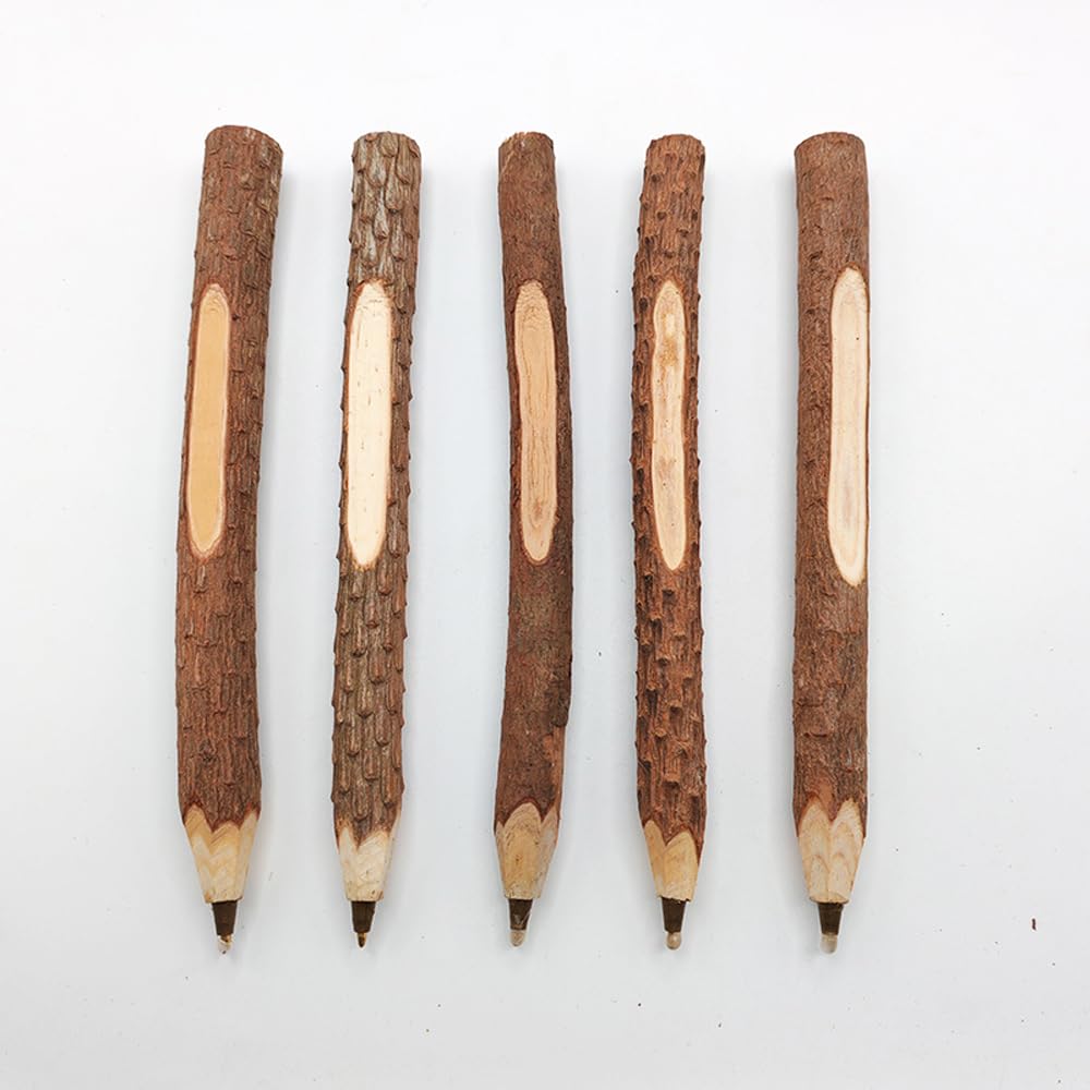 Amazon.com : SKKSTATIONERY 12 Pcs Real Wooden Ballpoint Pens