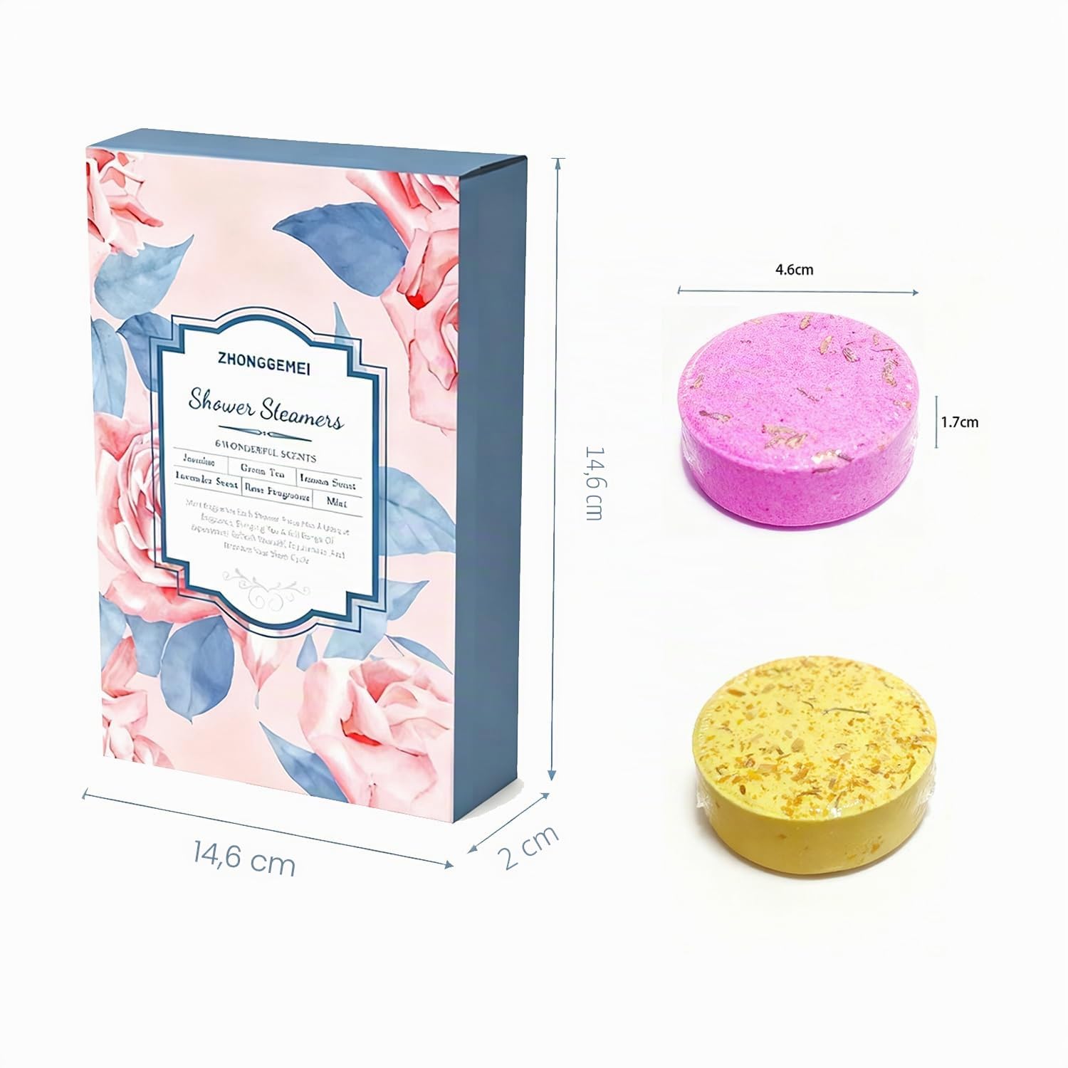 Dusch-Dampfgarer, 6er-Pack Düfte, Dusch-Dampfgarer, Aromatherapie-Geschenk-Set für Frauen und Männer, perfektes Selbstpflege-Geschenk für Frauen, Entspannungs-Geschenke für Mütter (6 Stück)