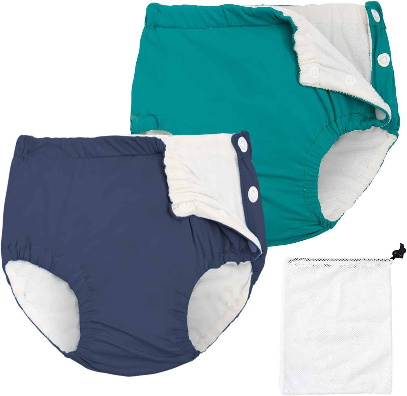 EZ Moms 2 Packs Baby Reusable Swim Diapers Soft and Silky