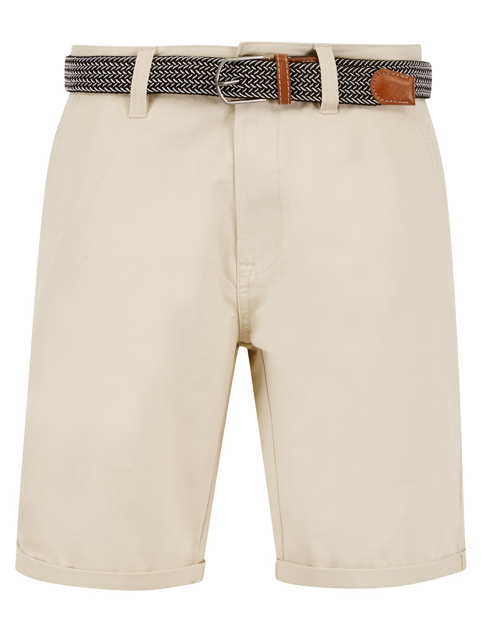 Tokyo Laundry Men's Sheringham Cotton Twill Chino Shorts with Woven Belt