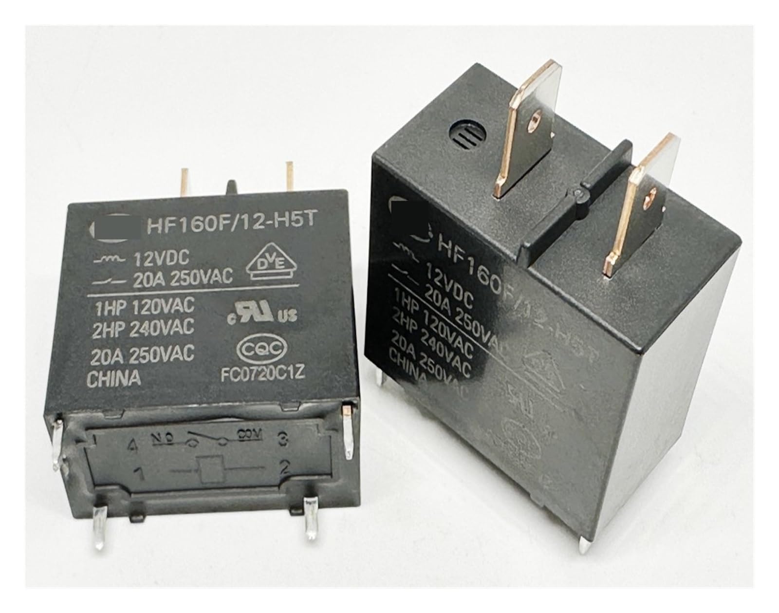 Yzwrwrmktb One Color 1Pc Hf160f 12-Hst (Pcf-12V-20A) Relay 4 Pins