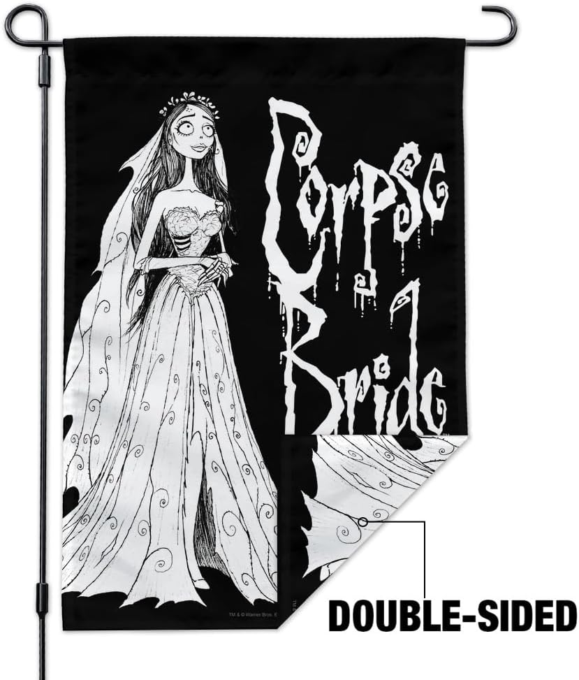 Corpse Bride Logo and Silhouette Garden Yard Flag