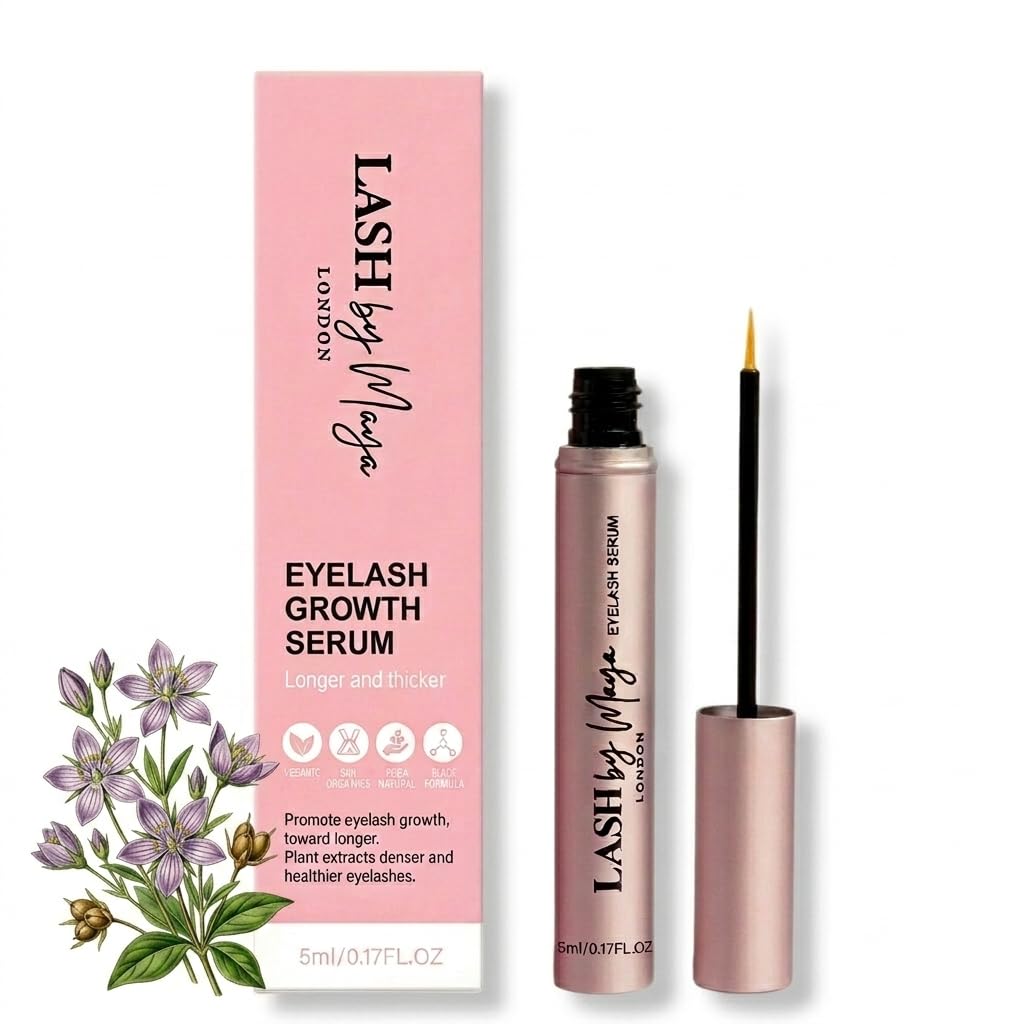 Glowsty Lashes Siero Ciglia/Lash By Marya Siero Ciglia London Rosa 2.0—Trattamento Ciglia Delicato Con Ginseng Swertia Japonica E Vitamina B2 Per Un Aspetto Più Folto E Ordinato Ogni Giorno (1 pezzo)