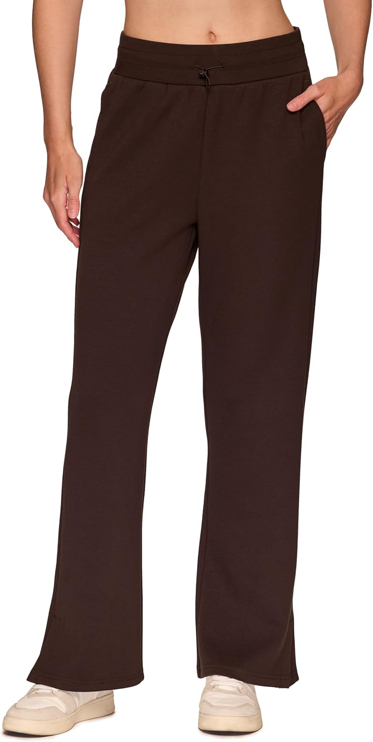 RBX Active Women's Sweatpants Lightweight Luxe Athleisure Fabric Wide Leg Pants with Pockets, Yoga Pants with Bungee Cord Wa - Image 5