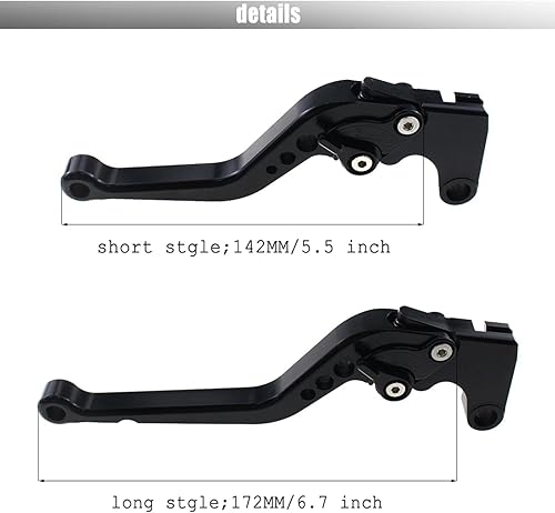 Miniatura 2 de NUBODI Motorcycle Brake Lever,for FZ25 FZ 25 2017 2018 Short & Long Motorcycle CNC Adjustable Brake Clutch Levers