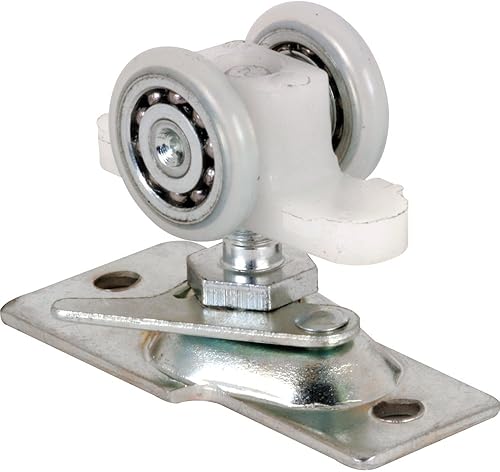 Prime-Line N 7065 - Ensamblaje de rodillos para puerta de bolsillo, 1316 pulgadas, convexos, neumáticos de plástico, soporte de acero y rodamientos