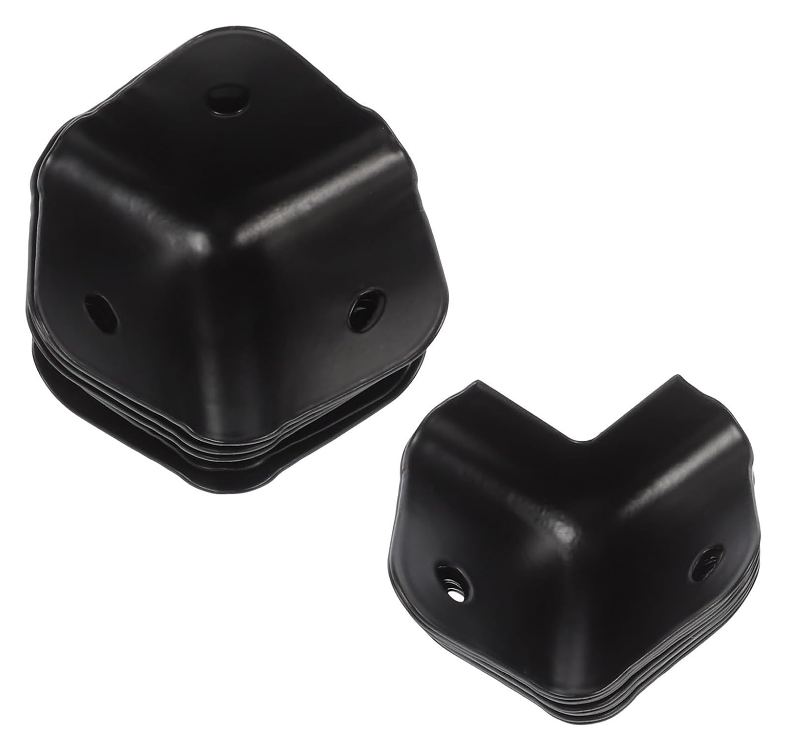 Table Corner Protectors Safety Edge, 16 pcs Black Iron Wooden Box Corner Protectors For Stage Speakers Cabinet Rust