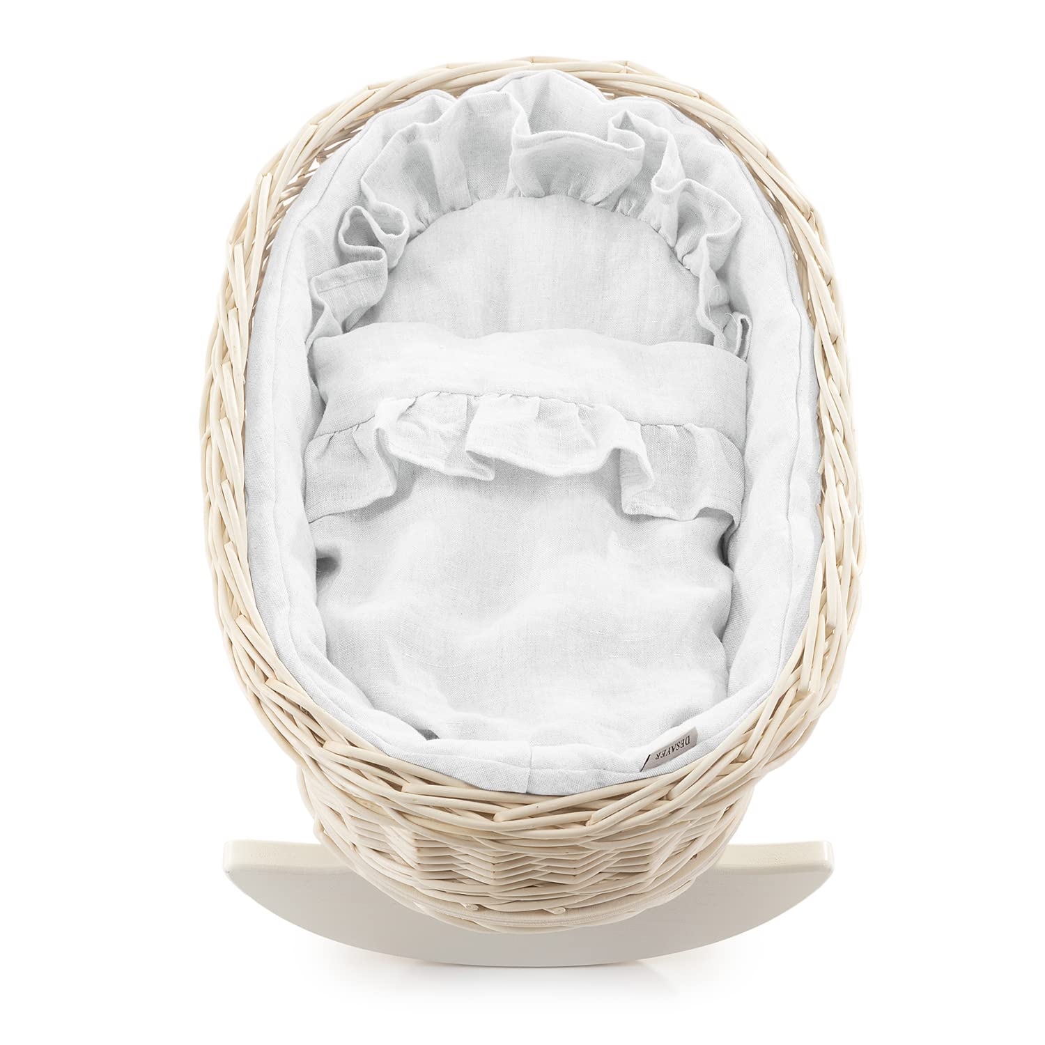 Lit à bascule en saule e-wicker24 pour bercer bébé dans sa chambre