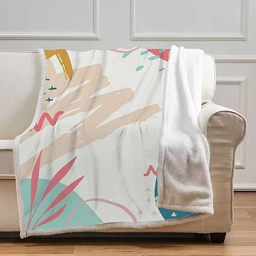 Miniatura 6 de Cobijas Calientes para Invierno - Manta de franela decorativa con patrón de flores estéticas para decoración de habitación de coquetas, tamaño de 47