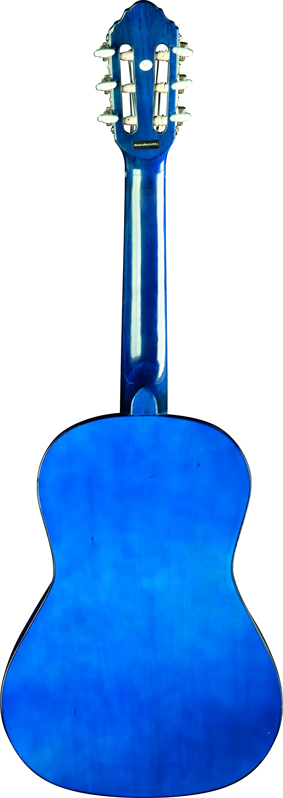 EKO GUITARS – CS-2 Blue Burst, Guitarra Clásica de la Serie Studio, Tamaño 1/2, Tapa de Tilo Laminado, Aros y Fondo de Tilo Laminado, Mástil y Diapasón de Abedul, Funda Incluida, Color Blue Burst