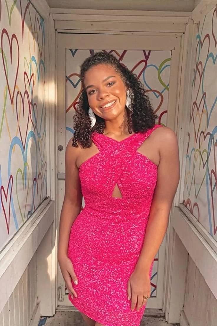 YMSHA プリーツハイロー ブライズメイドドレス レディース Vネック  