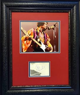 Jimi Hendrix Autograph Double-Matted Framed Photo