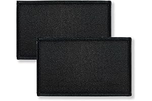 Tactical Plain Black Hook and Loop Blank Velcro Patch