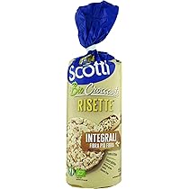 Riso Scotti – Risette Integrali Fibra Più Fibra – Gallette di Riso Senza Glutine Bio, Alimento Biologico per la Colazione, 150g