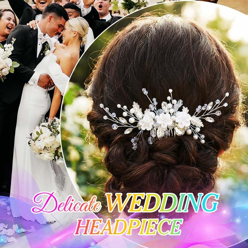 Latious Bridal Hair Comb Silver Wedding Hair Accessories Pearl Hair Clips for Women - Image 4