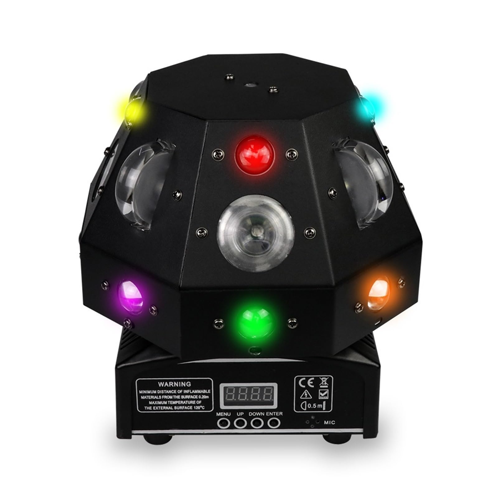 EDEDE Strobo Discoteca, Alien 4 in 1 RGBWY LED Moving Head Beam Point Rainbow Green DJ Disco Party Dance Wedding Bar Stage Lighting Effect per Feste da Ballo DJ di Compleanno Karaoke