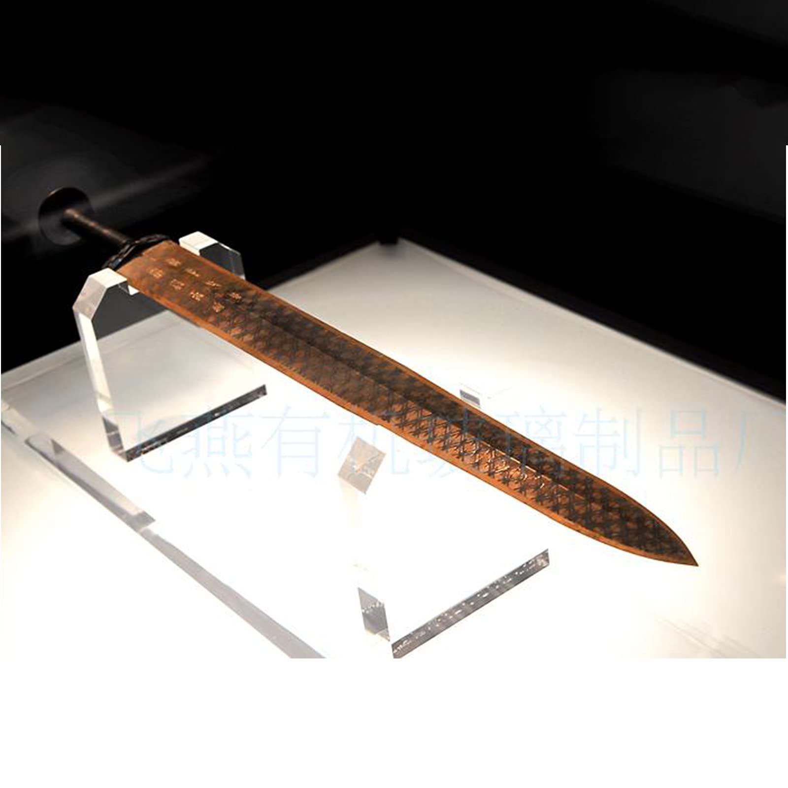 Soporte Espada Pared Acrílico - Transparente Con Ganchos Acero