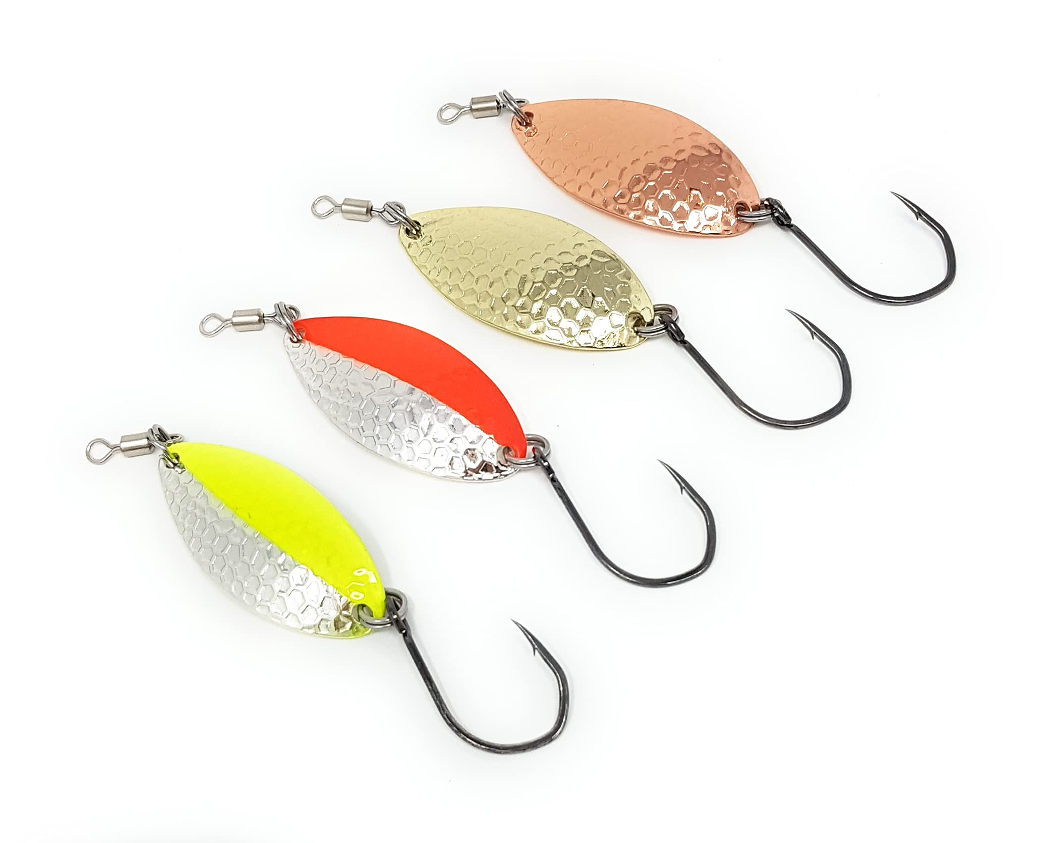 Prime Lures Casting Fishing Spoons 4 Pack. Real Silver. Slays Salmon, Steelhead, Bass, Trout. Great Action...