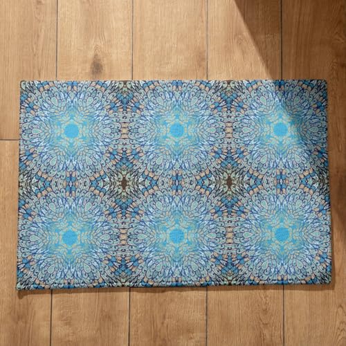 CEVAN Alfombra Felpudo Muy Grande para Entrada de Casa Felpudos Baratos Patrón Retro Mandala Alfombra Antideslizante Lavadora Felpudo Entrada Personalizado 40x60cm
