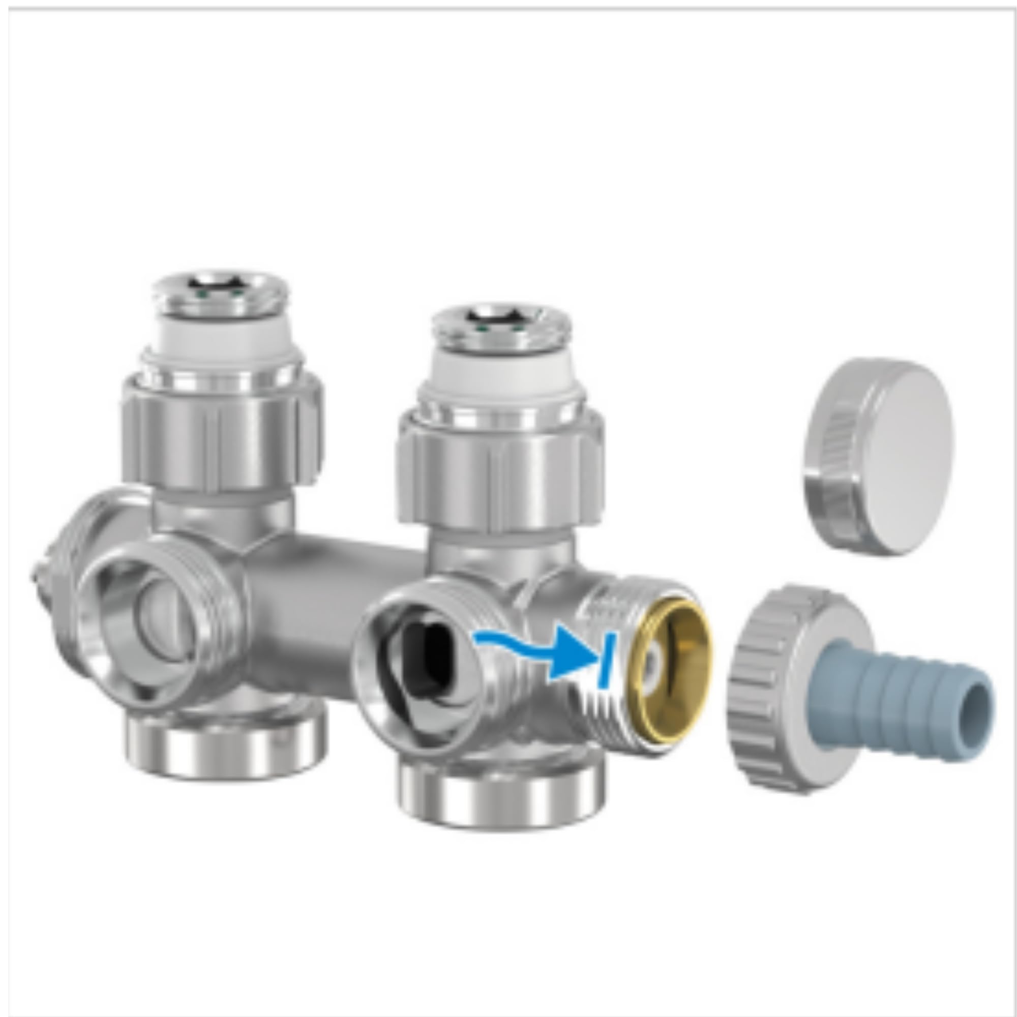 Simplex F12161 Variodesign - Kit para radiador de toallas y radiador (cromo)