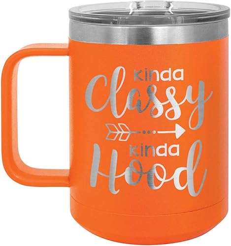 Miniatura 7 de KINDA CLASSY KINDA HOOD Azul marino 15 oz Taza de café wtapa deslizante  Taza de café de viaje aislada  Ideas de regalos de cumpleaños o Navidad de