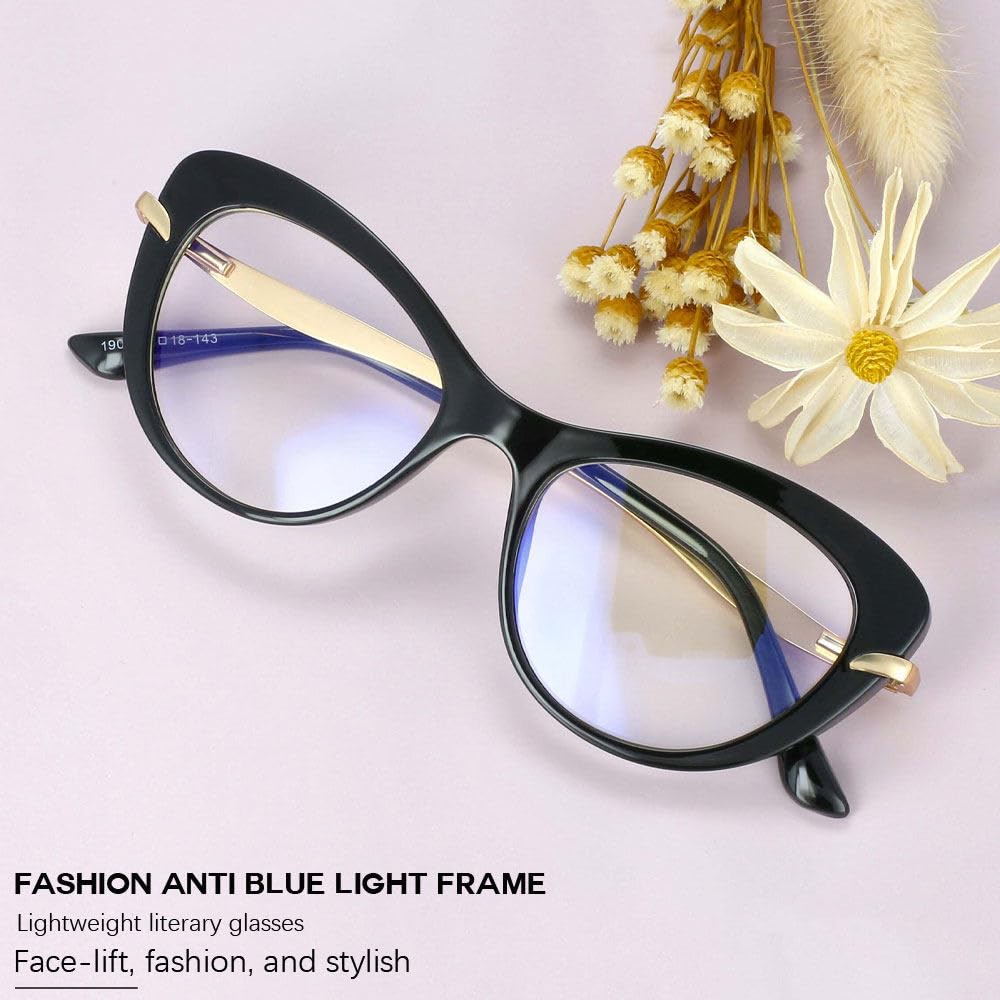 Montature per occhiali in titanio di plastica retrò Cat Eye Occhiali da vista moda donna uomo
