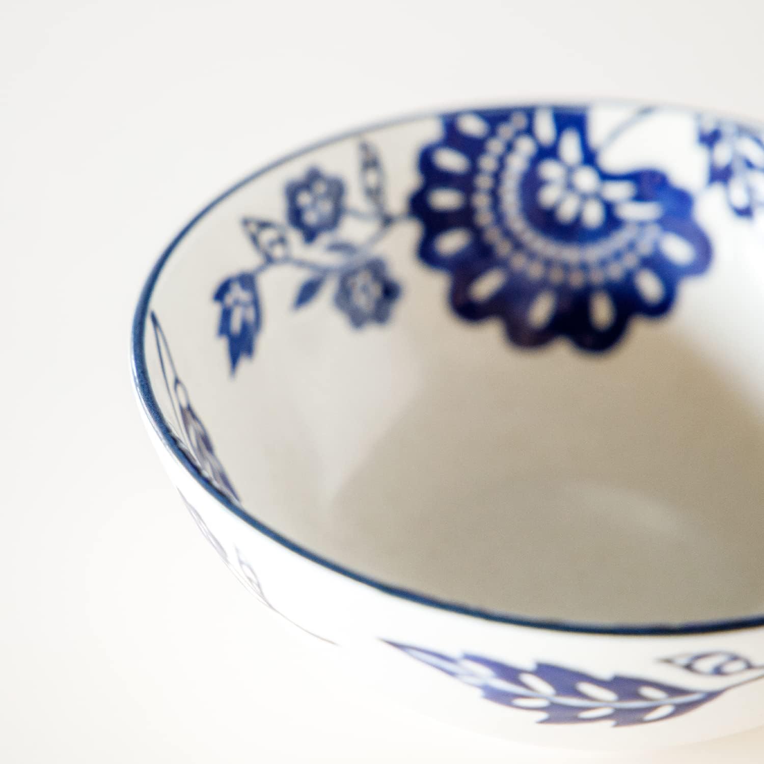 TAMAKI T-937143 Ica Bowl, S, Oriental Flower, Diameter 4.9 x Height 1.8 inches (12.5 x 4.5 cm), Scandinavian Modern, Stylish, Gift, Microwave, Dishwasher, Oven Safe