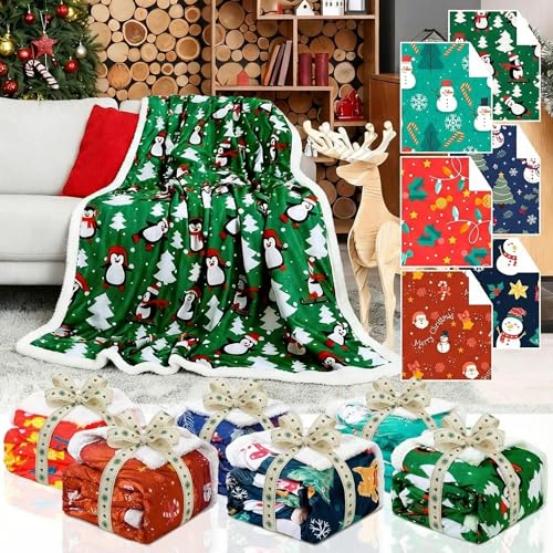 Windkream 6 Pcs Christmas Throw Blankets 40 x 50 Inch