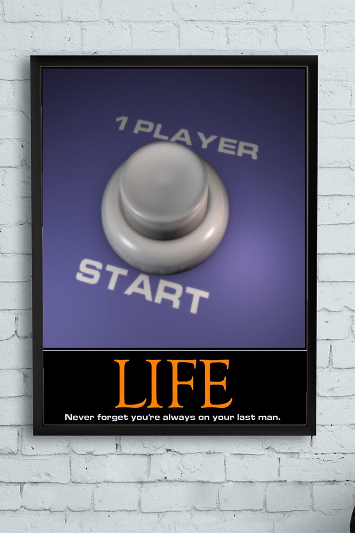 Postermanya (pster11980) Life Game Motivasyon Çerçeveli Tablo (30 X 40cm)