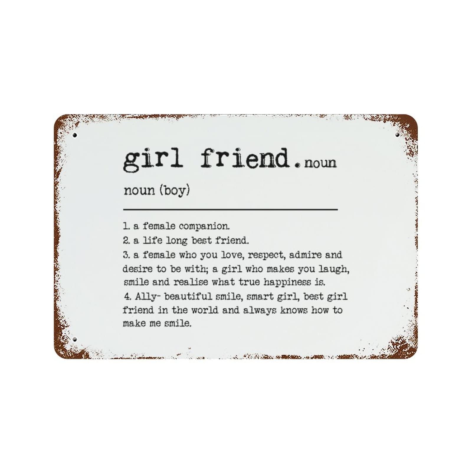 Panneau aluminium Girl Friend decoration Farmhouse Garden unique