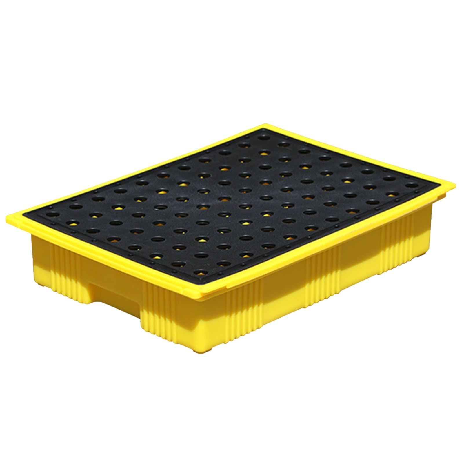 JKJZSALJ Modular Oil Spill Containment Tray - Leakproof Polyethylene Platform For Industrial Warehouses & Workshops, Stackable Spill Platforms For Drums & Buckets,49x36x10cm/19.3x14.18x3.94in