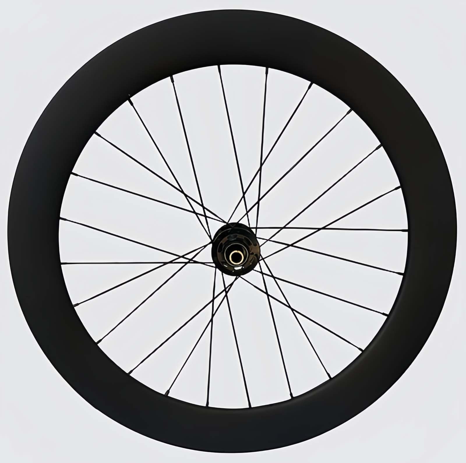 Fahrradlaufräder 700C Carbonfaser 65 mm Steckachse aus hochfester Carbonfaser 100-140 mm Pressfit-Scheibenbremse Rennradlaufrad für 8 9 10 11 12 Gänge (Nero-700C/65MM)