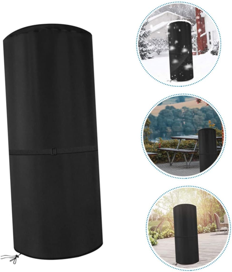 Patio Heater Cover Outdoor Sleeve Weatherproof Drawstring Protects from Rain Frost and Dust
