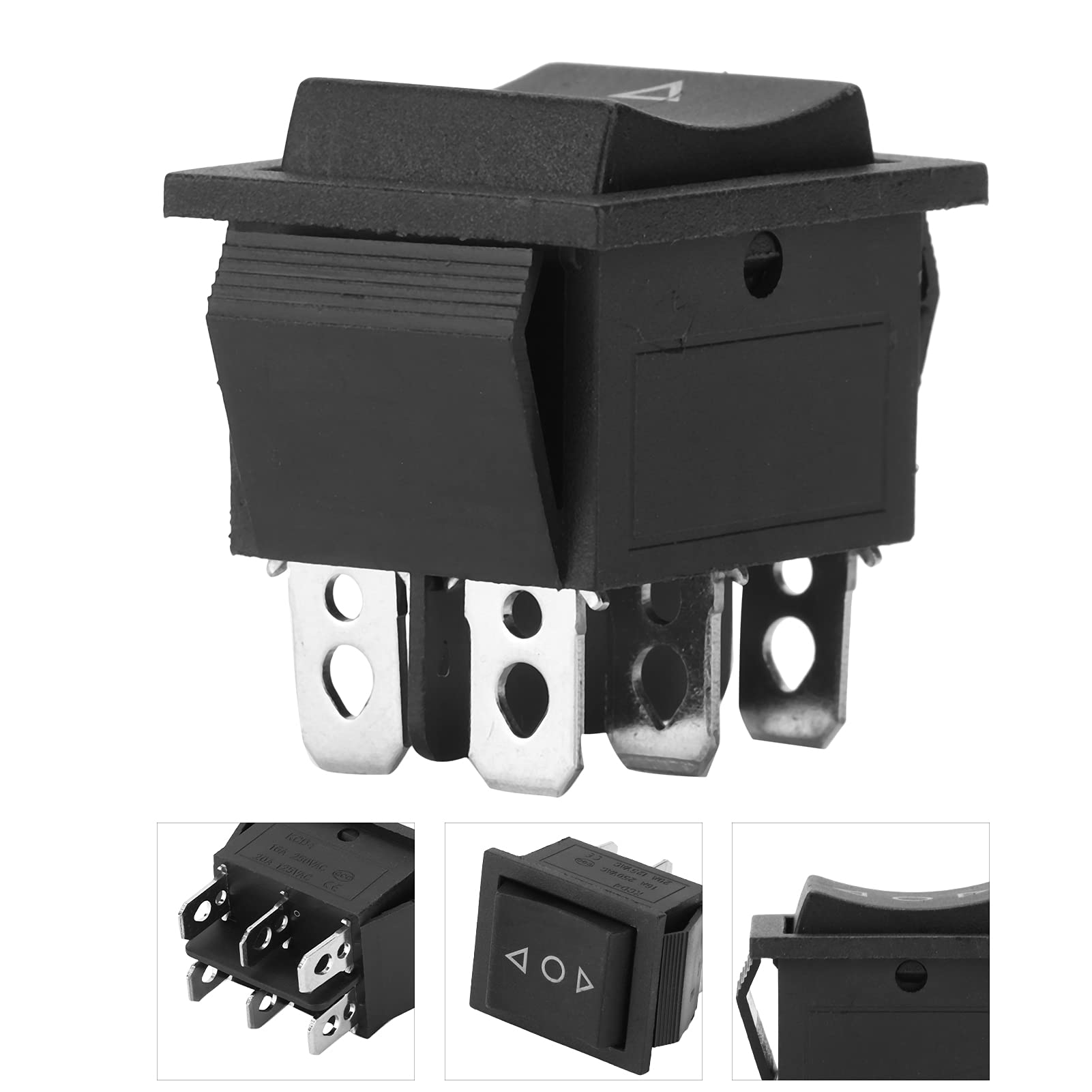 Akozon Interruttore, 6 Pin 3 Posizioni Snap Posizione On-off-On Interruttore a Bilanciere per Barca per Auto Moto Barche