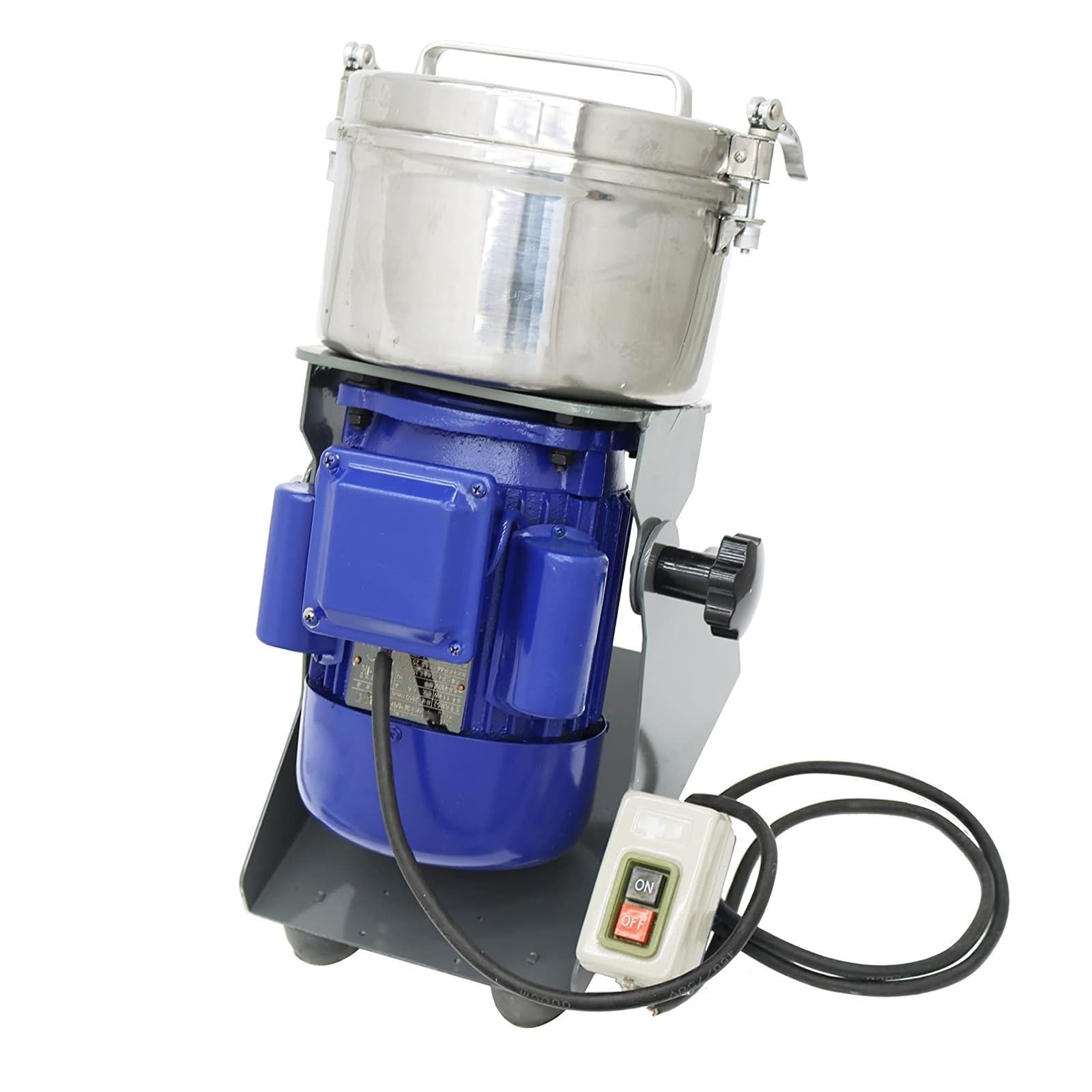 Trituradora de roca eléctrica 2800 RPM, polvo de malla 60-100 | Pulverizador de mineral y vidrio con capacidad de 1,5 kg, ideal para minería, laboratorio y uso industrial