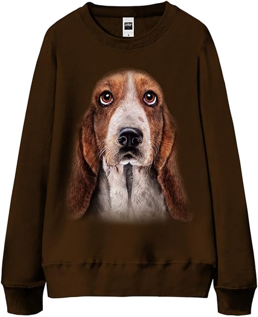 Amazon Co Jp ノーブランド品 バセット ハウンド犬 ブラウン Xlサイズ メンズスウェット ファッション
