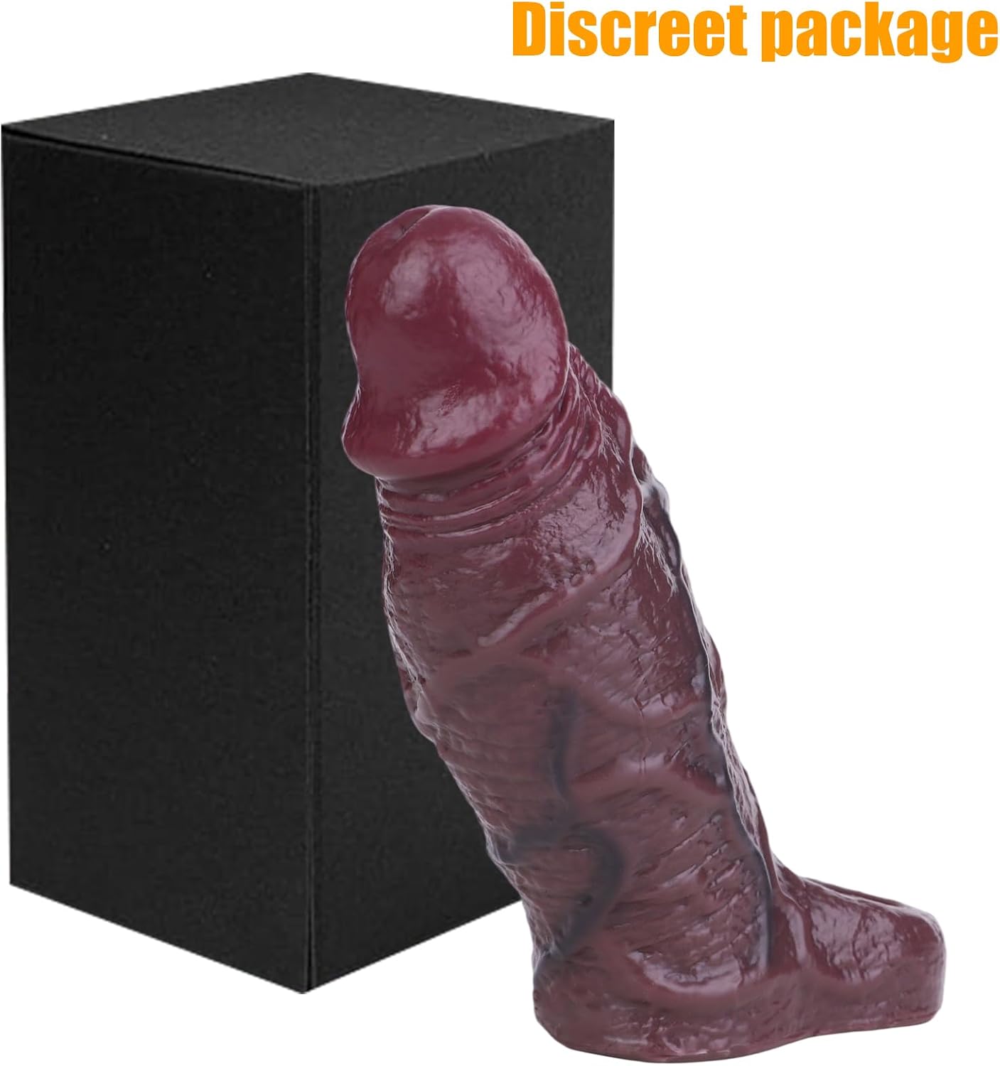Wearable Hollow Dildo Cuff Black Male Penis Enlarger Sleeve,Soft Silicone Realistic Extender Penis Pump with Cock Ring,Adult Couples Men Penis Enhancer Stimulation Sex Toy