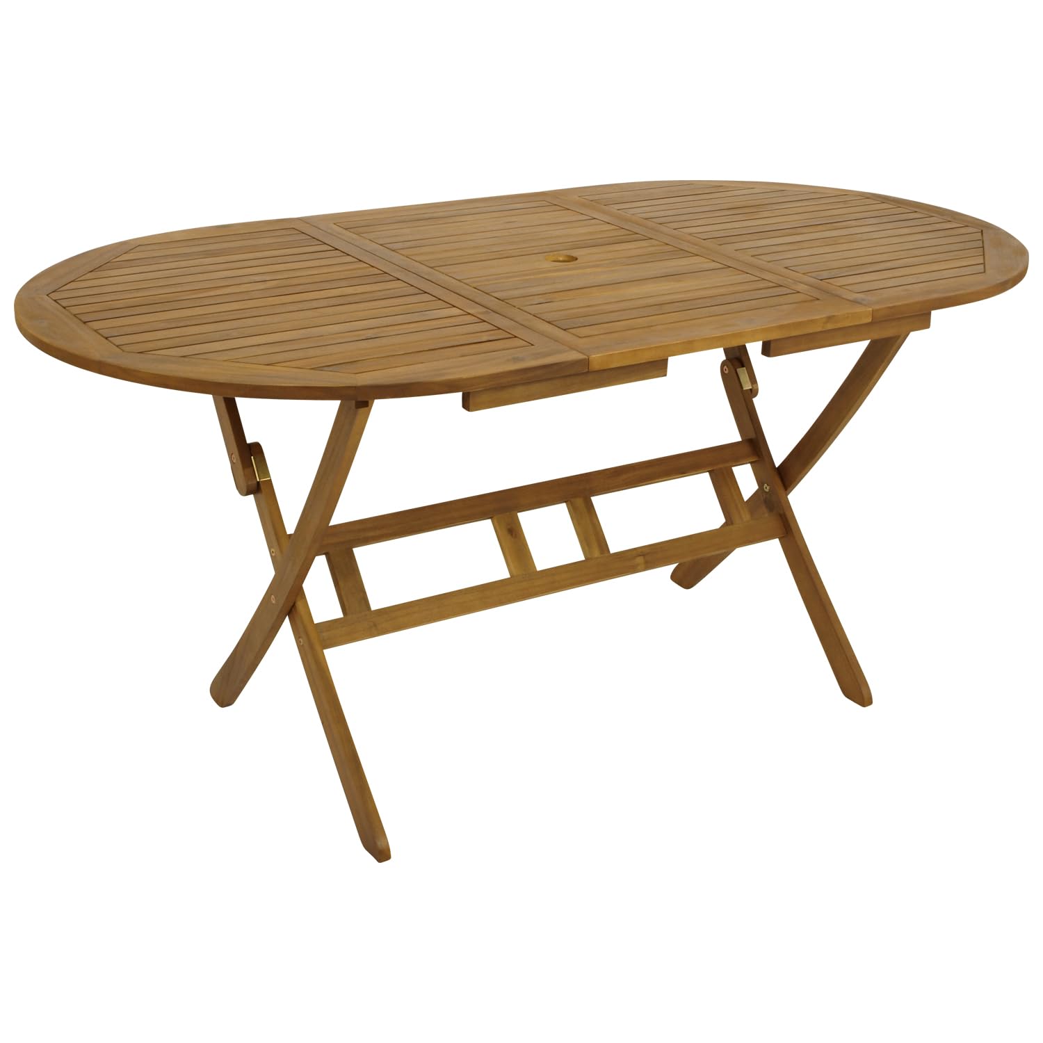 DEGAMO Gartentisch Klaptisch Landhaus 85x160cm, Akazie braun geölt, FSC®-Zertifiziert, klappbar, Outdoor