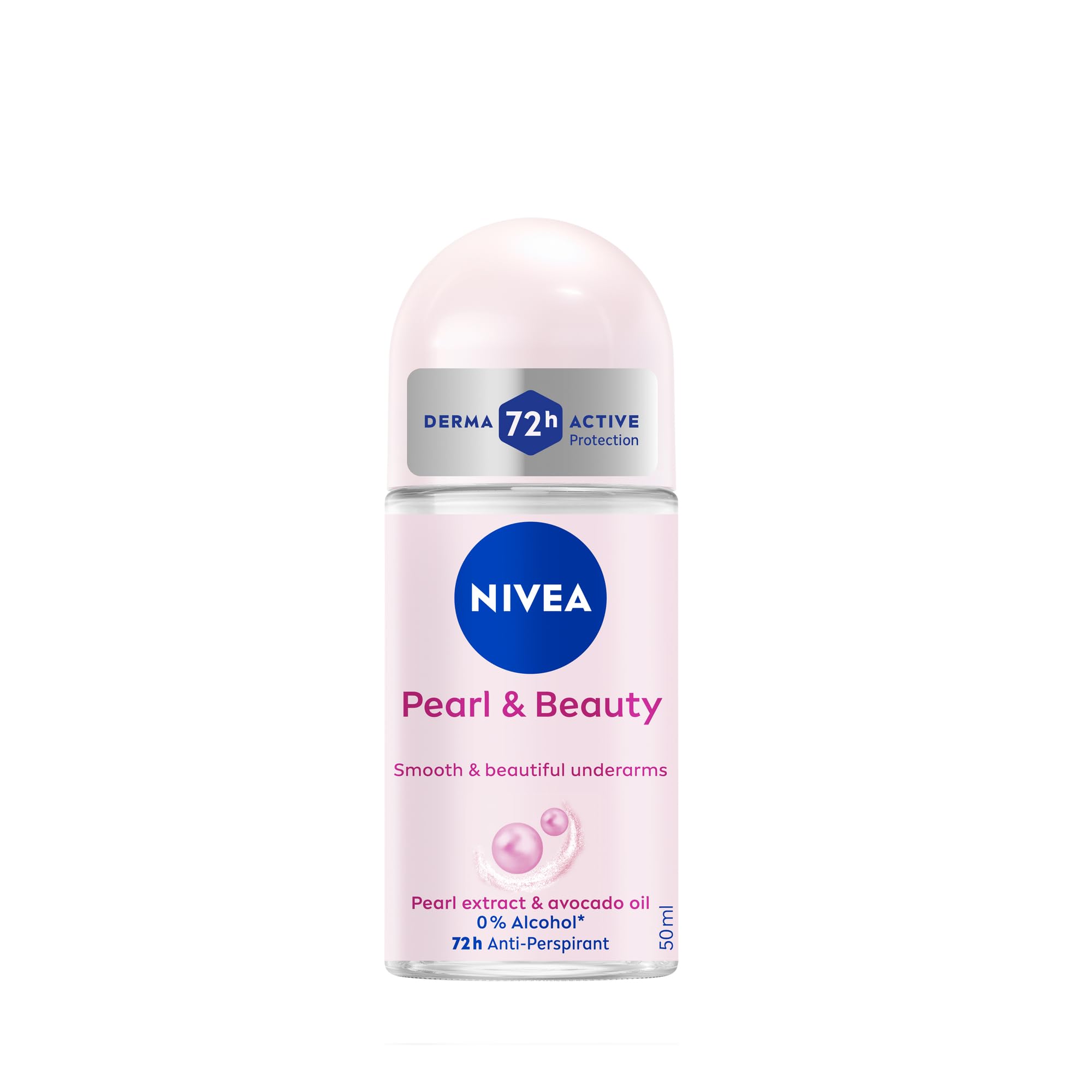 NIVEA Antiperspirant Roll-on for Women, Pearl & Beauty Pearl Extracts, 50ml