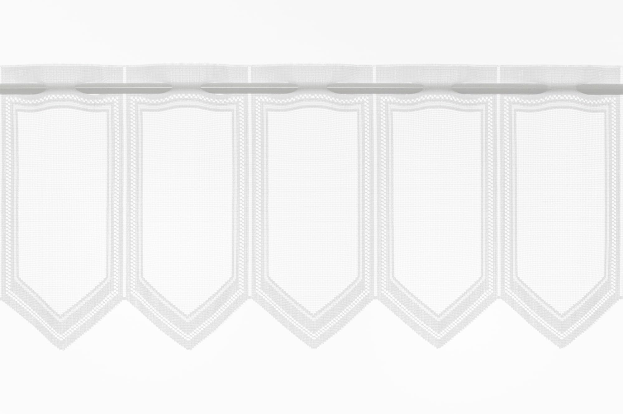 Scheibengardine Schlichter Jacquard 30x312,5 cm H/B weiß Bistrogardine Vorhang Küche 1er Pack