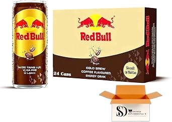 Red Bull Cold Brew Coffee Flavoured Energy Drink 24 x 250ml – Ready-to-Drink Coffee Energy Beverage, 24 Pack, 6L Total, Bulk Multipack for Home, Office & Events