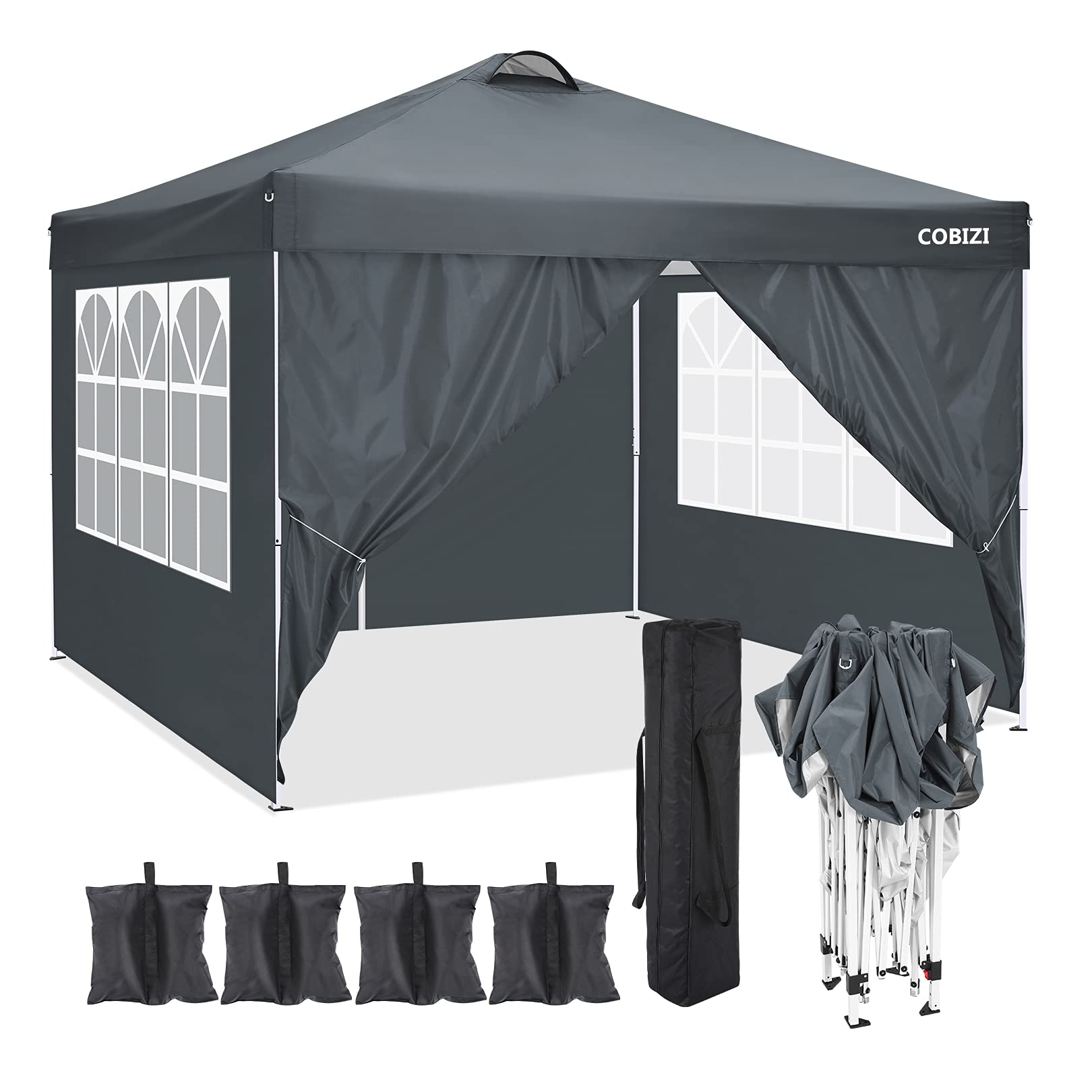 Buy Pop Up Gazebo with Sides 3m x 3m, Waterproof, Premium Pop up