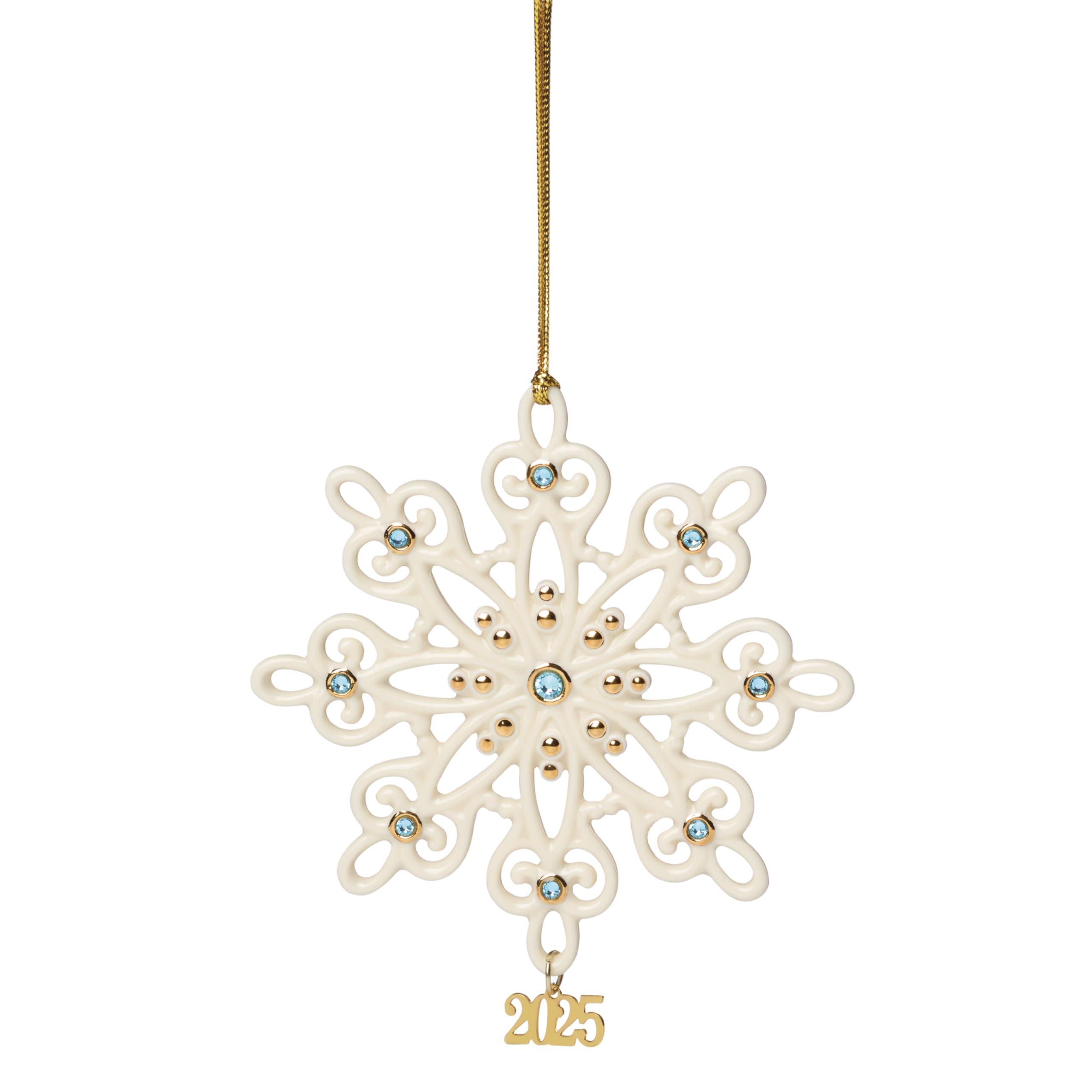 Lenox 897115 2025 Gemmed Snowflake Ornament