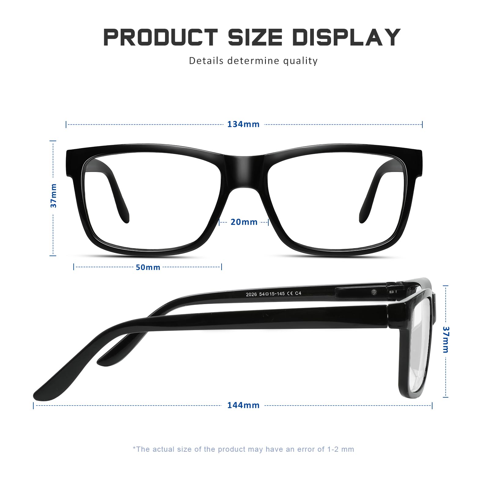 Blaulicht-Brille für Damen und Herren, 2 Stück, leichte Computerbrille