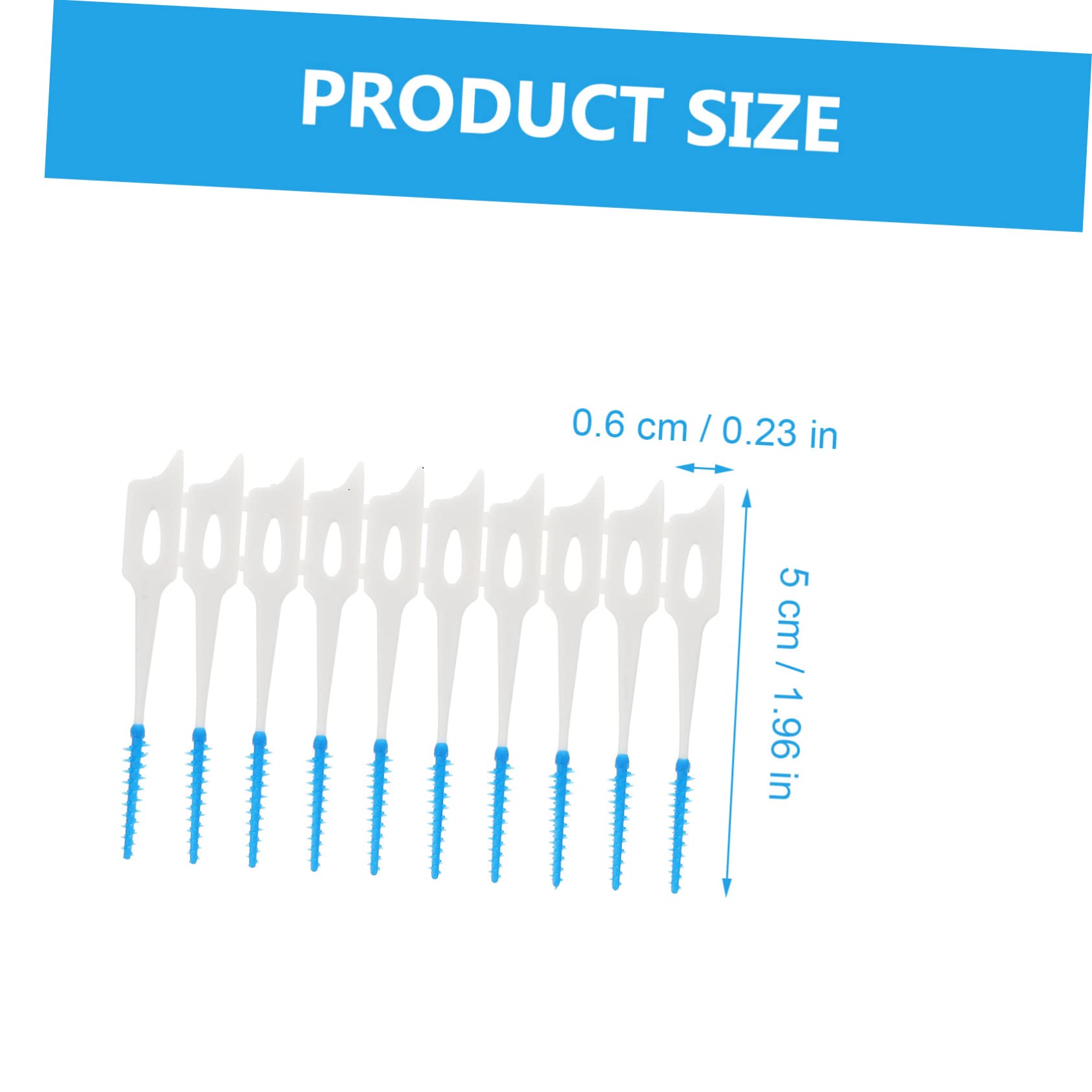 FOMIYES 80pcs Interdental Brush for Braces Blue 40pcs/Box Elastic Gum Massager Interdental Brush Toothpicks Oral Care Tools Cleaning Tools for Interdental